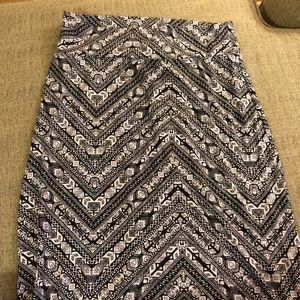 Patterned Aztec Stretchy Maxi Skirt